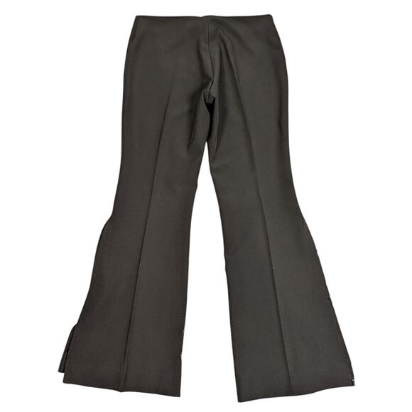 Y2K Vintage Sharagano Split Leg Flare Pants Black Size Large - Picture 2 of 9